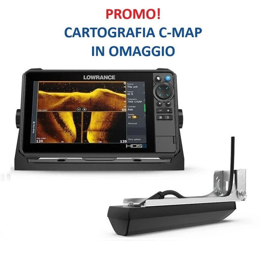 PROMO! LOWRANCE HDS PRO 9 Eco/GPS con Trasduttore + C-MAP in omaggio