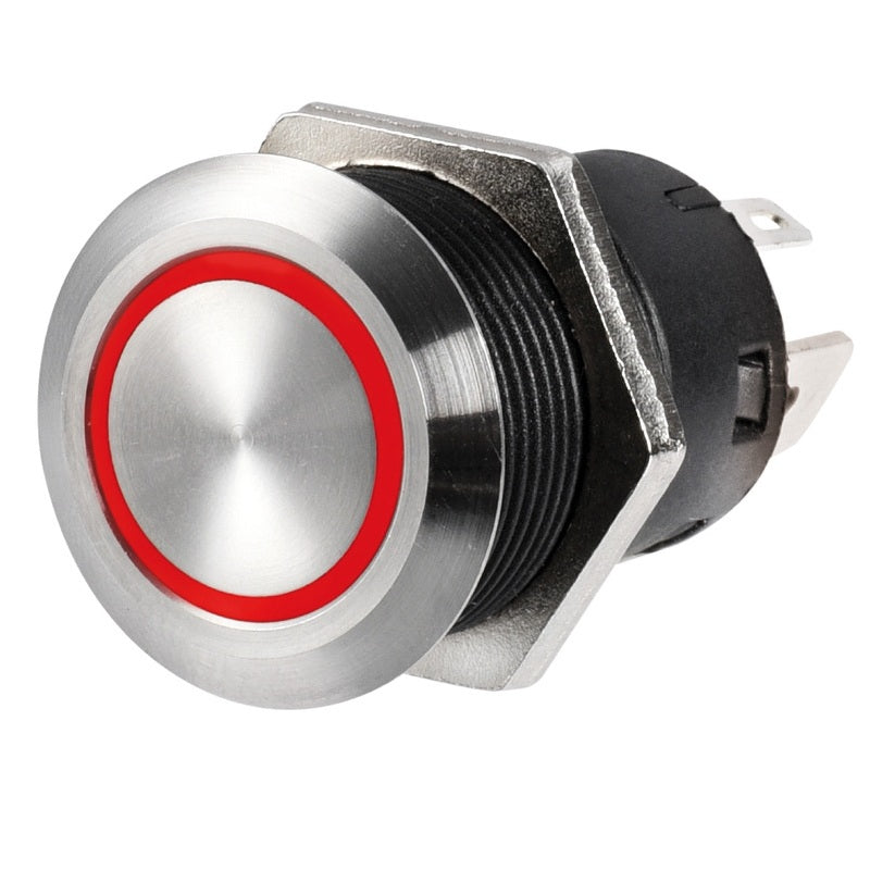 Interruttore FLAT inox ON-OFF 24 V rosso