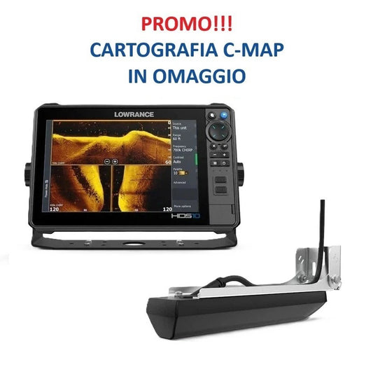 PROMO! LOWRANCE HDS PRO 10 Eco/GPS con Trasduttore + C-MAP in omaggio