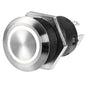 Interruttore FLAT inox (ON)-OFF 12 V bianco