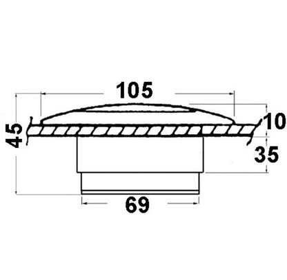 Luce di Cortesia per pozzetto 12V 10W