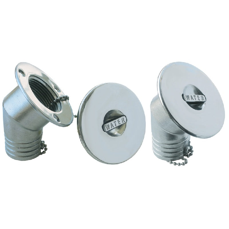 Tappo Imbarco acqua D. 38 mm inclinato inox