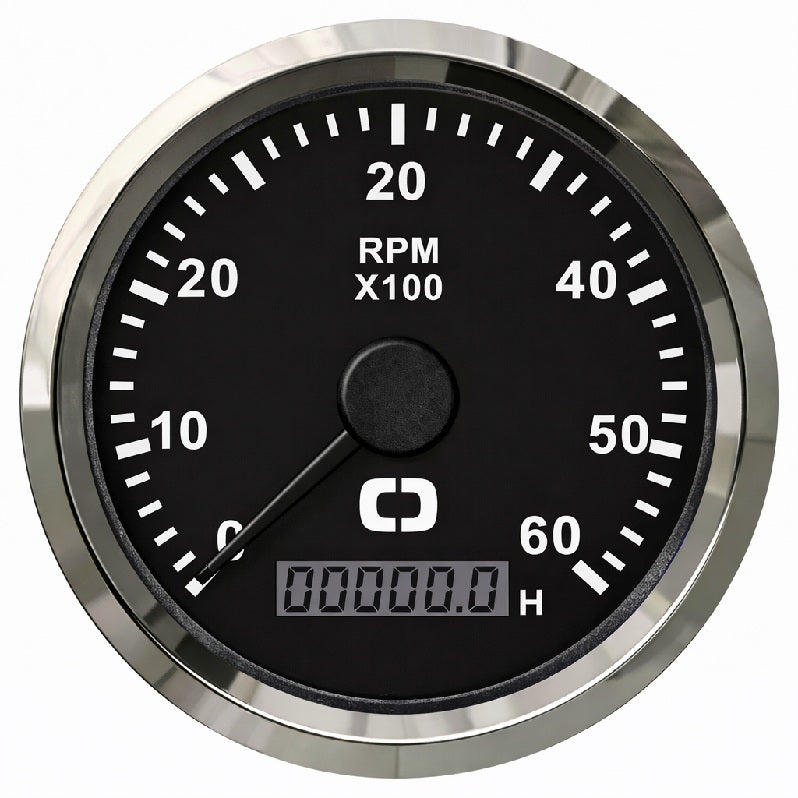 Contagiri 0-6000 RPM nero/lucida