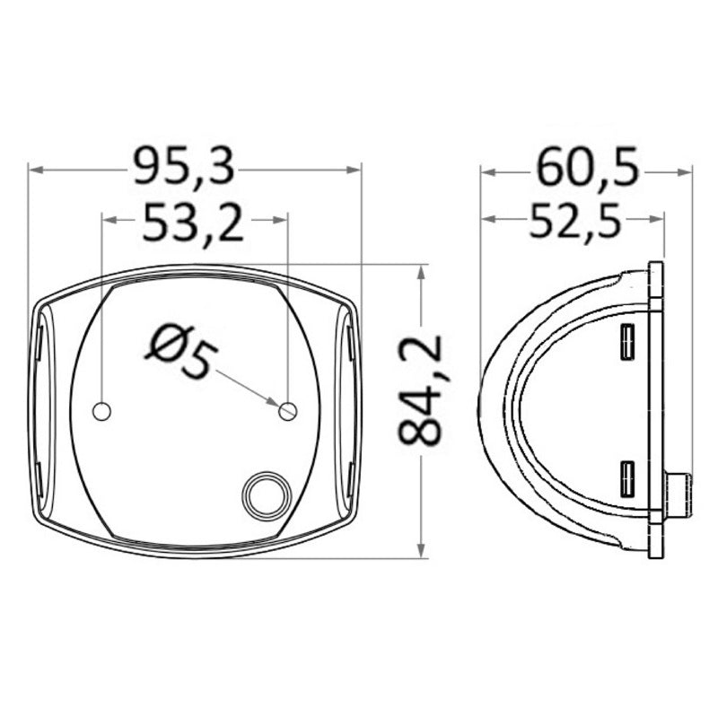 Fanale di via Sphera II verde corpo nero
