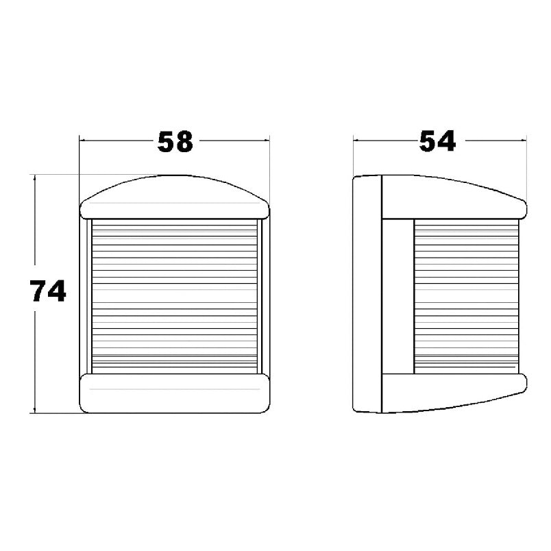 Fanale Croce Easy LED verde/rosso nero 12V