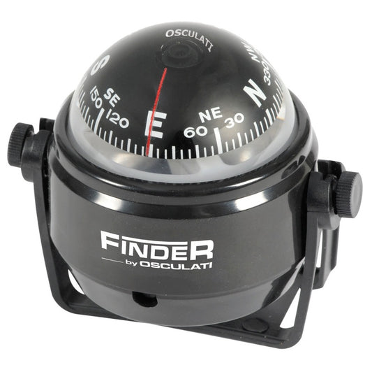 Bussola con staffa Finder 2" nera, rosa nera