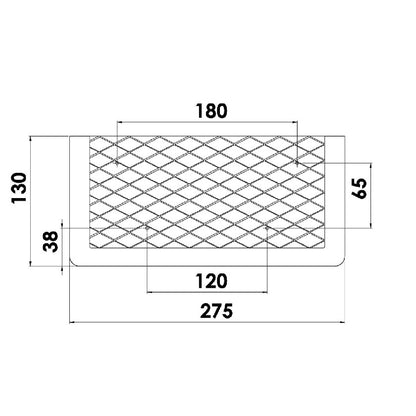 Tasca Portaoggetti con rete in pvc 275x130 mm